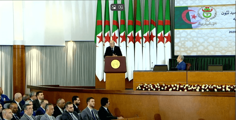 Speech of the President of the Republic, Mr. Abdelmadjid Tebboune, addressed to the nation before the two chambers of Parliament at the Palace of Nations